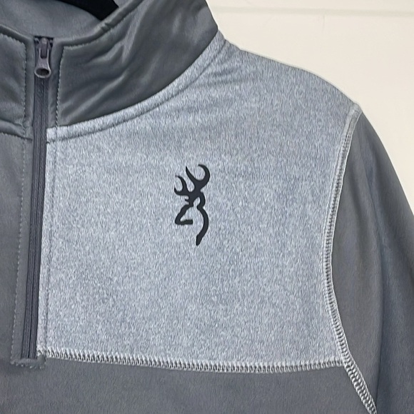 BROWNING Men's Porter 1/4 Zip Castlerock Long Sleeve Pullover Grey Size M - Picture 5 of 9